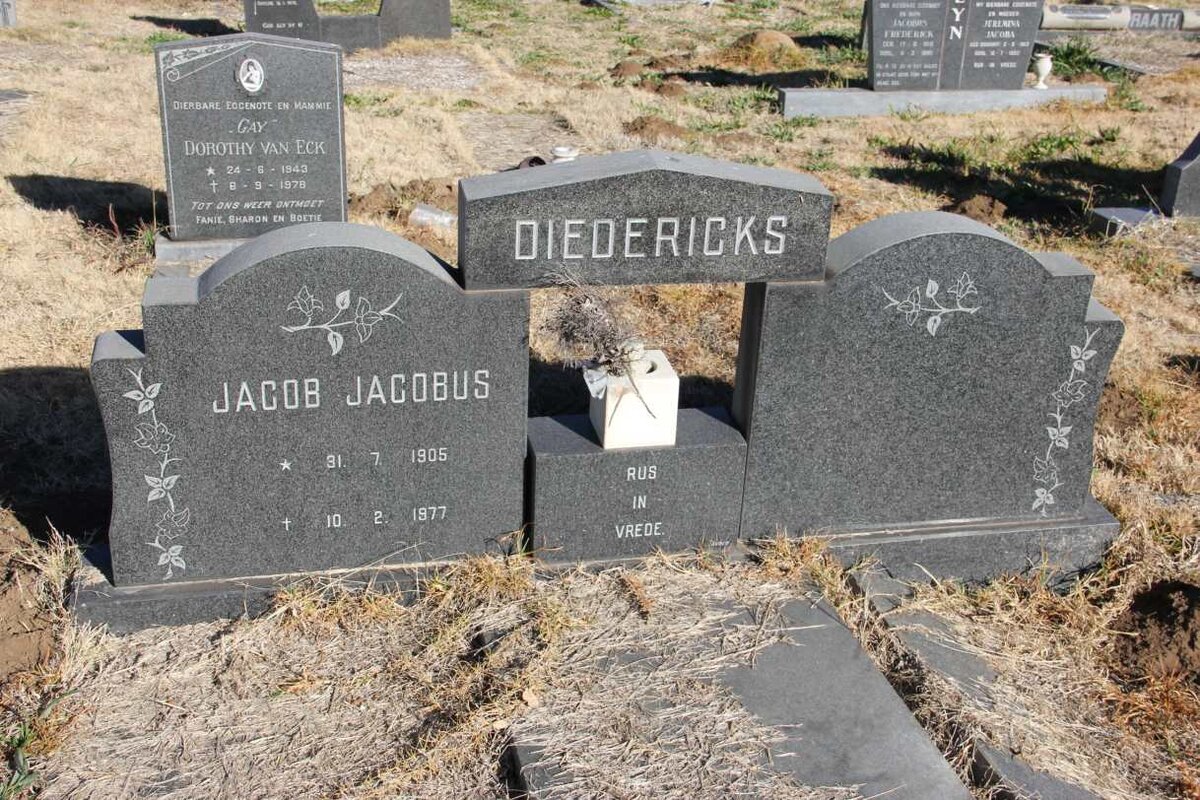 DIEDERICKS Jacob Jacobus 1905-1977
