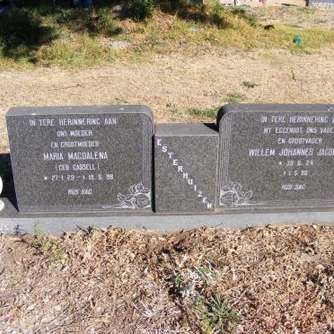 ESTERHUIZEN Willem Johannes Jacobus 1924-1980 &amp; Maria Magdalena CASSELL 1929-1998