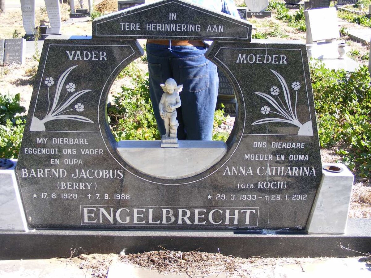 ENGELBRECHT Barend Jacobus 1928-1988 &amp; Anna Catharina KOCH 1933-2012
