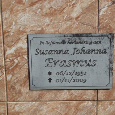 ERASMUS Frans Petrus Gert 1943-2009 &amp; Susanna Johanna 1951-2009