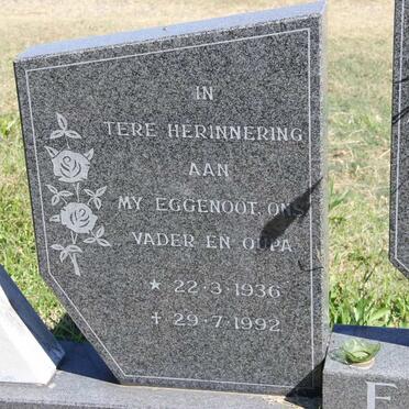 ERASMUS Gert 1936-1992 &amp; Betsie 1939-