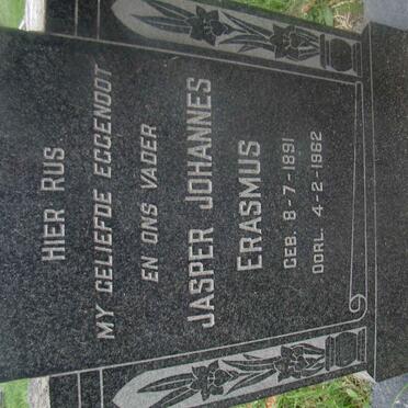 ERASMUS Jasper Johannes 1891-1962