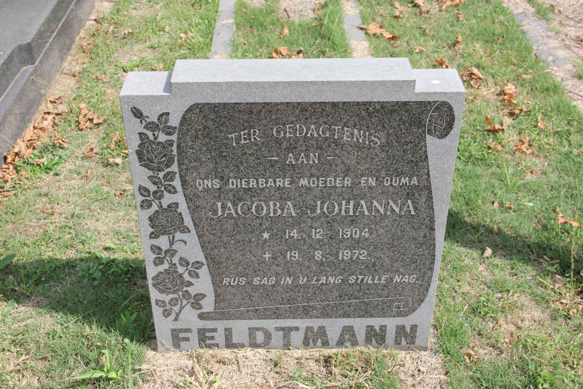 FELDTMANN Jacoba Johanna 1904-1972