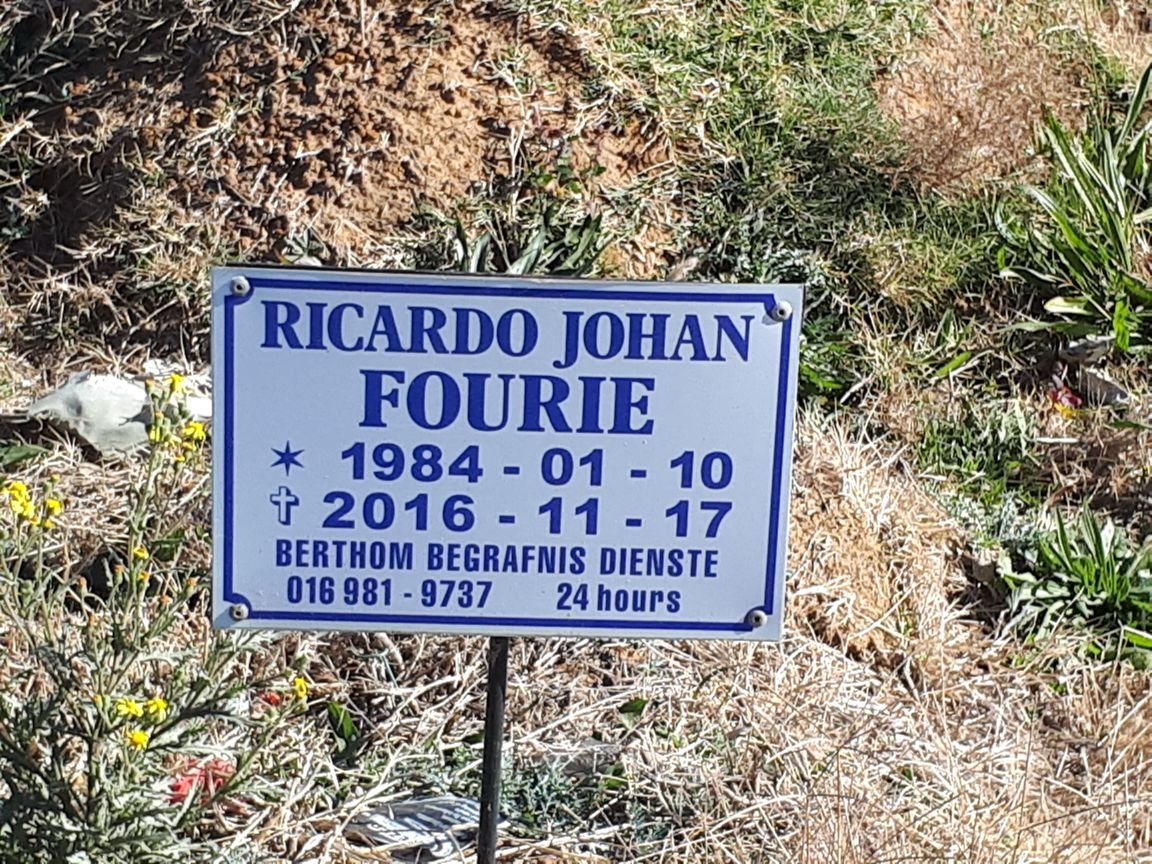 FOURIE Ricardo Johan 1984-2016