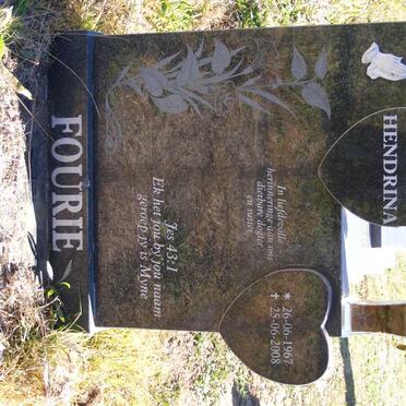 FOURIE Hendrina 1967-2008