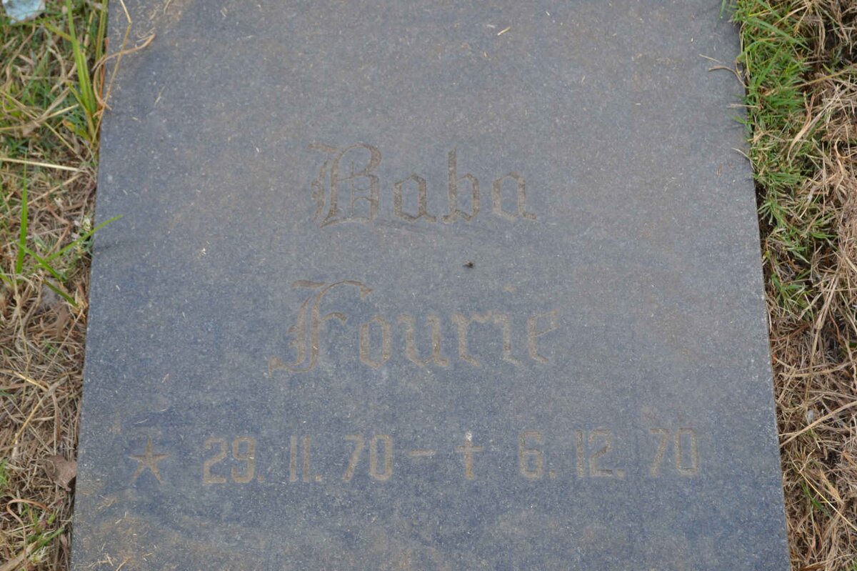 FOURIE Baba 1970-1970