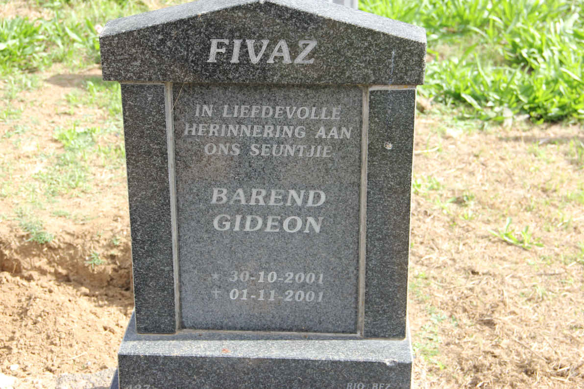 FIVAZ Barend Gideon 2001-2001