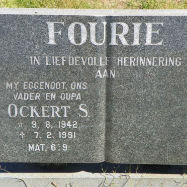 FOURIE Ockert S. 1942-1991