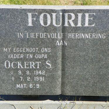 FOURIE Ockert S. 1942-1991