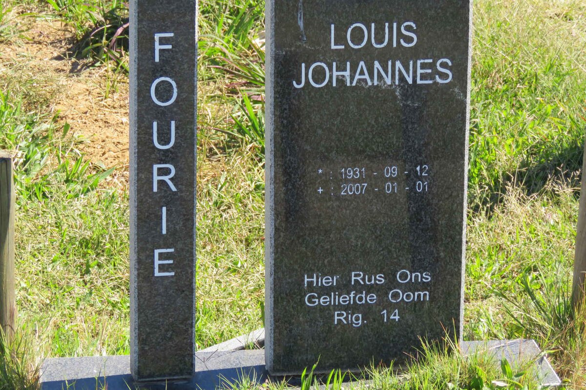 FOURIE Louis Johannes 1931-2007