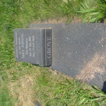 GROVE Sara Johanna nee WESSELS 1882-1962