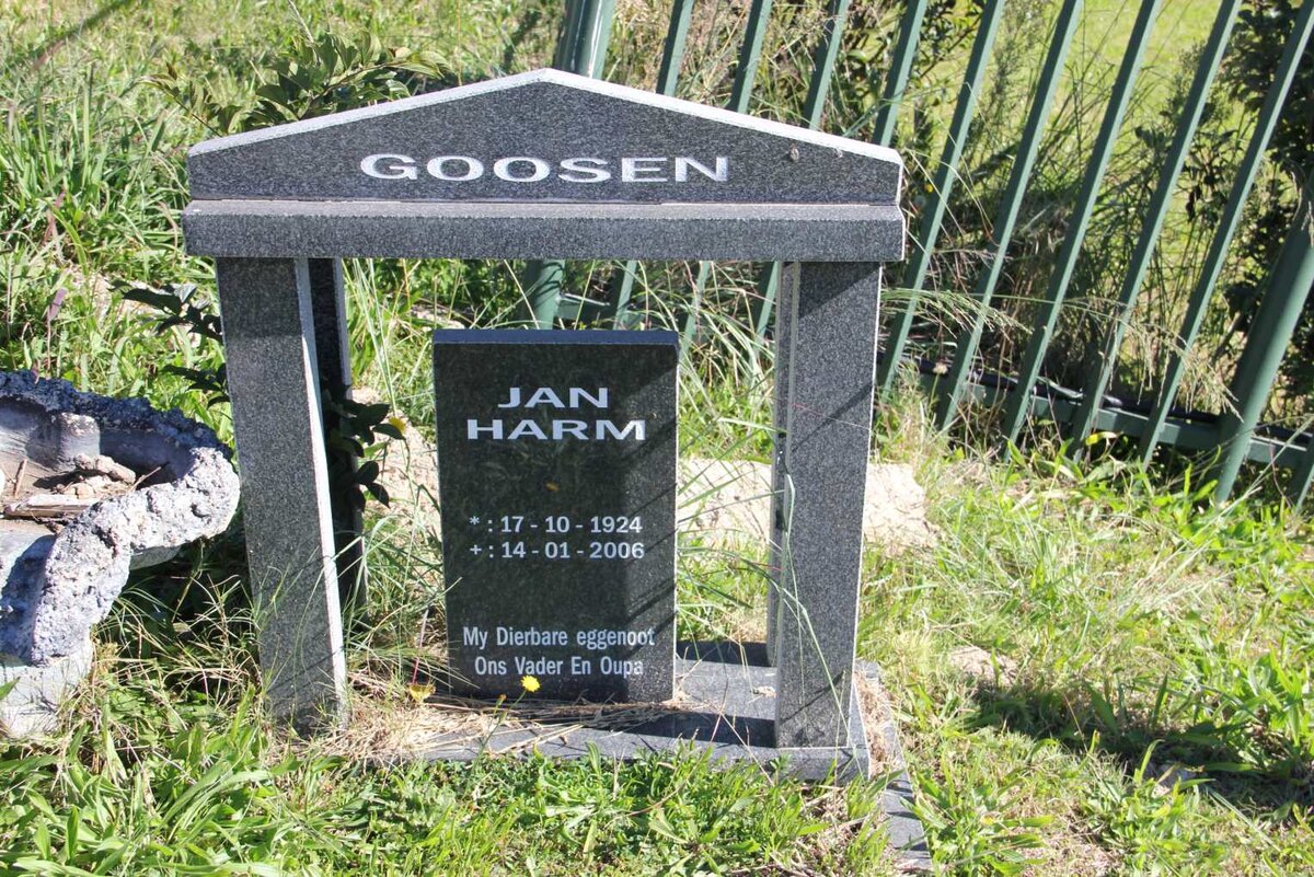 GOOSEN Jan Harm 1924-2006