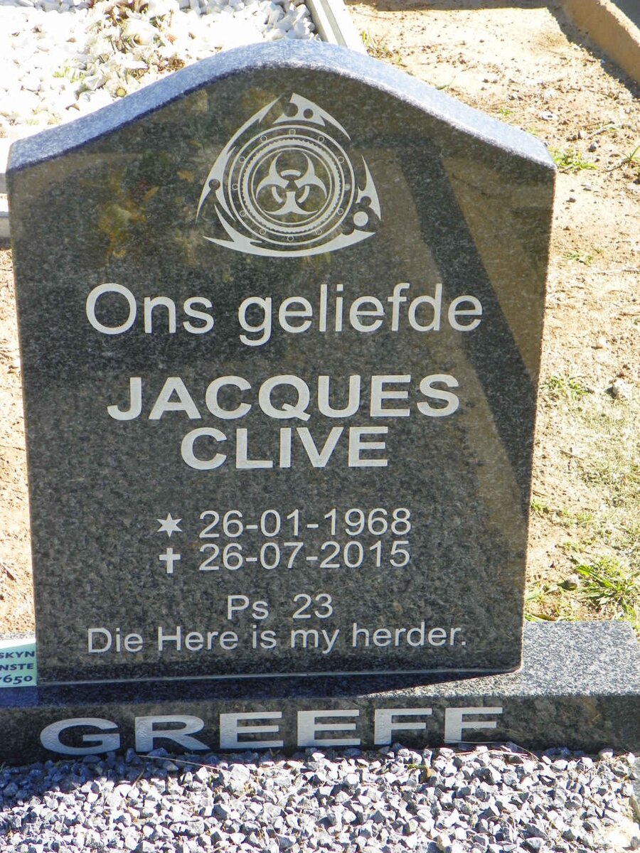 GREEFF Jacques Clive 1968-2015