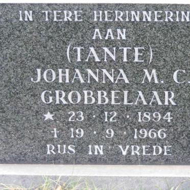 GROBBELAAR Johanna M.C. 1894-1966