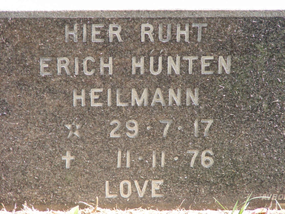 HEILMANN Erich Hunten 1917-1976