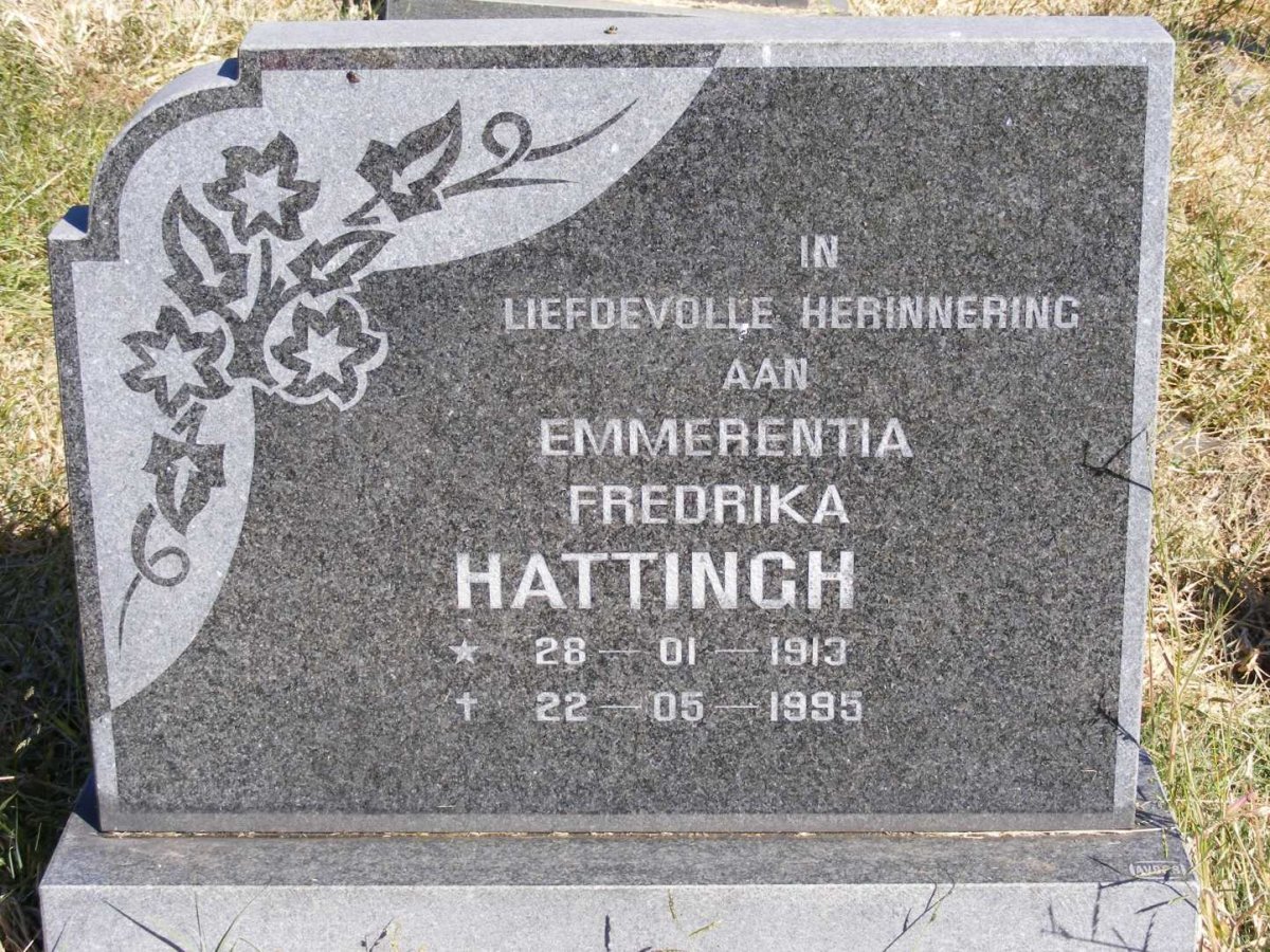 HATTINGH Emmerentia Fredrika 1913-1995