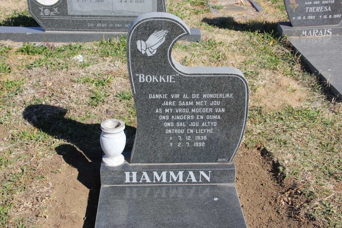 HAMMAN Bokkie 1938-1992