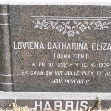HARRIS Loviena Catharina Elizabeth 1932-1974