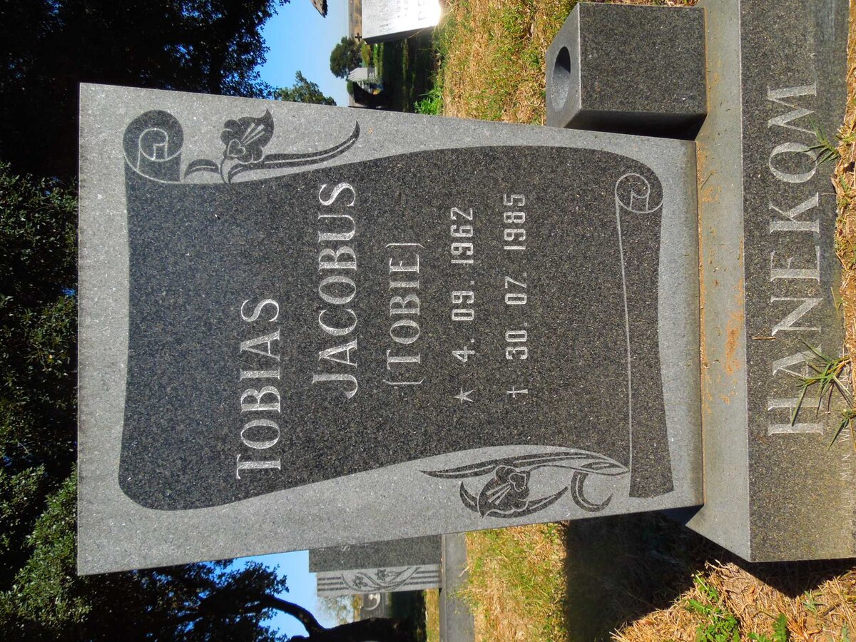 HANEKOM Tobias Jacobus 1962-1985