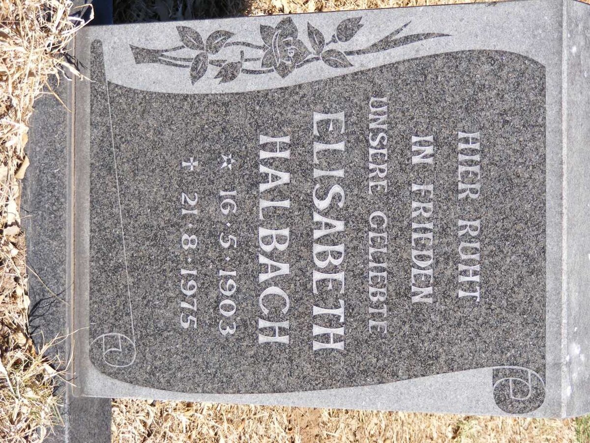 HALBACH Elisabeth 1903-1975