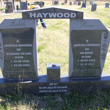 HAYWOOD Lukas 1940-2004 &amp; Rina 1943-2005