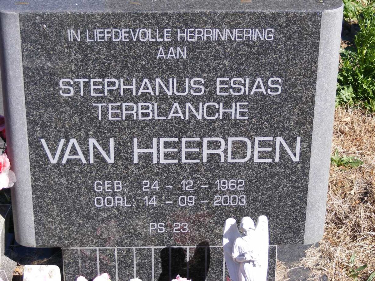 HEERDEN Stephanus Esias Terblanche, van 1962-2003