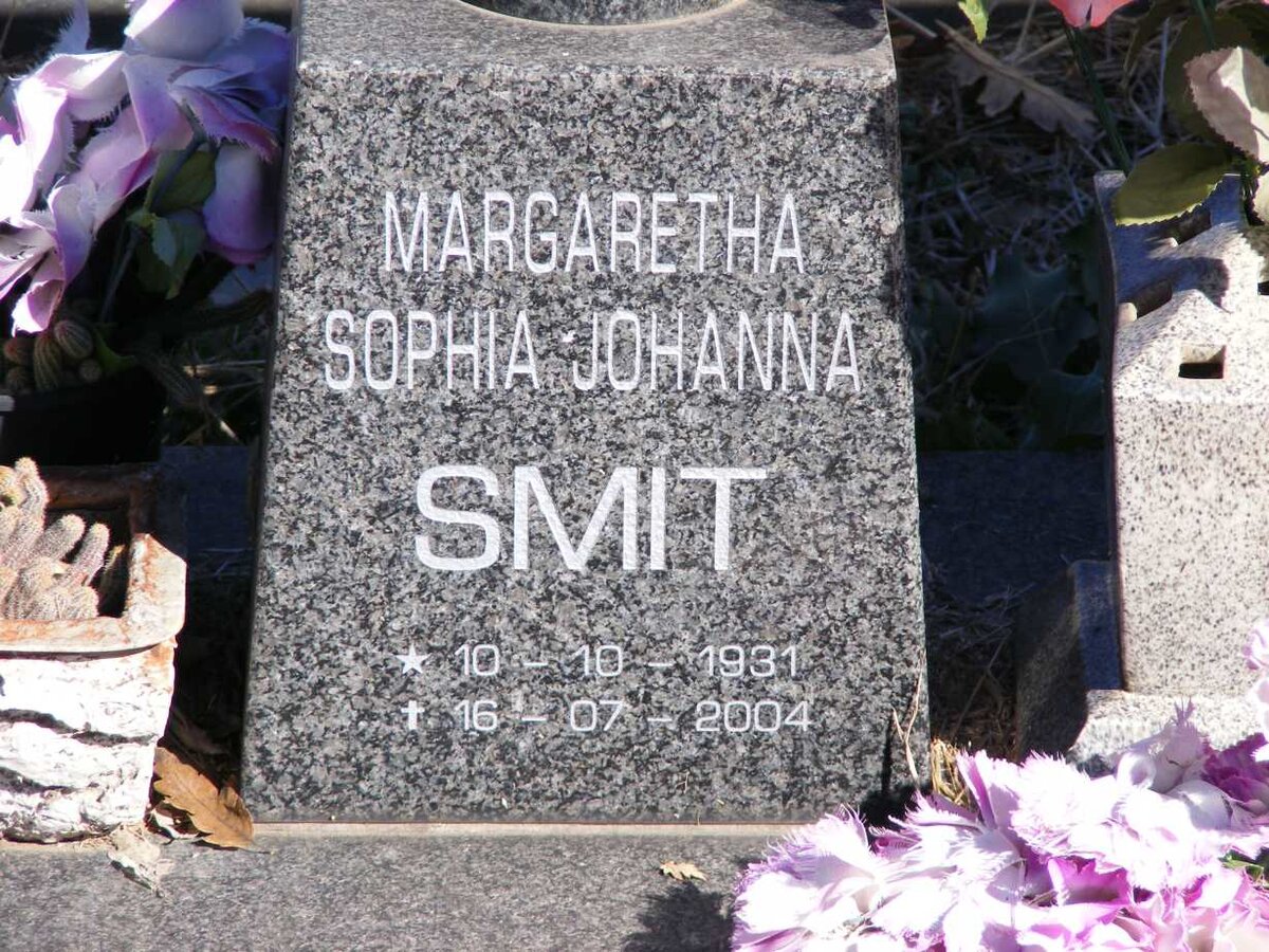 SMIT Margaretha Sophia Johanna 1931-2004