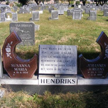 HENDRIKS Johannes Jurgens 1929-1988 &amp; Susanna Maria 1934- 