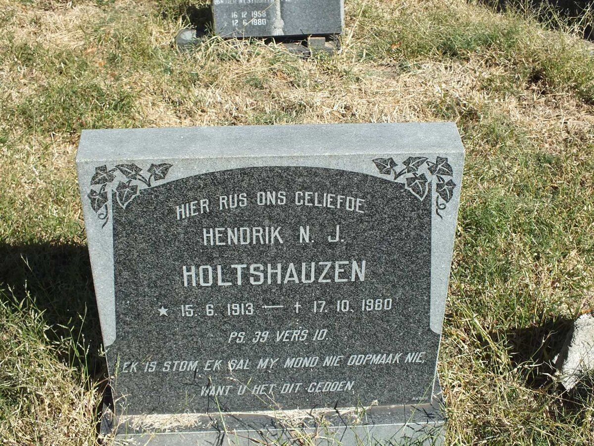 HOLTSHAUZEN Hendrik N.J. 1913-1980