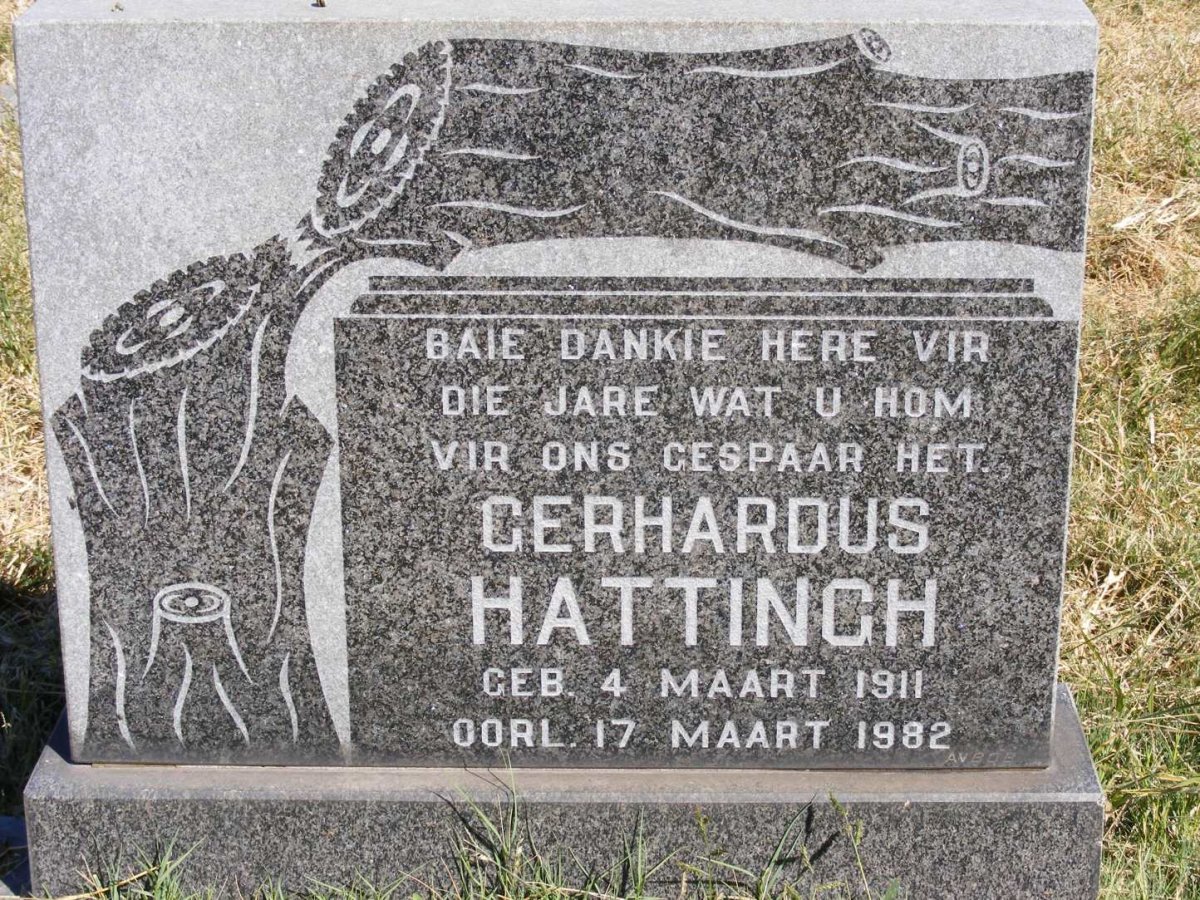 HATTINGH Gerhardus 1911-1982