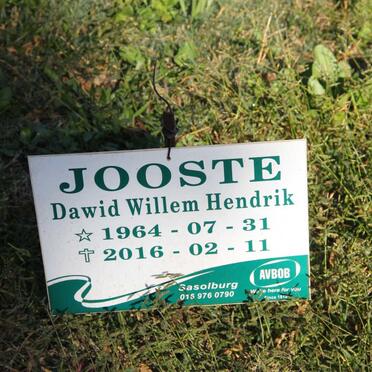 JOOSTE Dawid Willem Hendrik 1964-2016