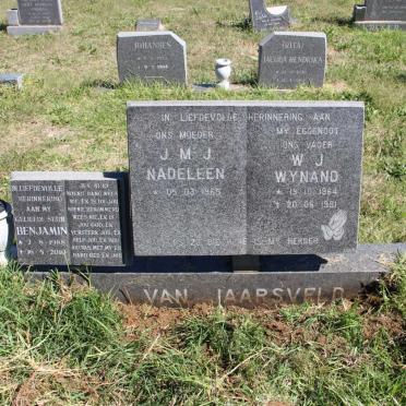 JAARSVELD W.J., van 1964-1991 &amp; J.M.J. 1965- :: VAN JAARSVELD Benjamin 1988-2010