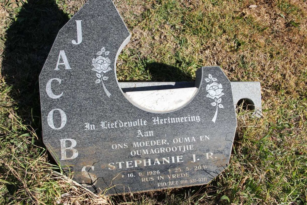 JACOBS Stephanie J.R. 1926-2001