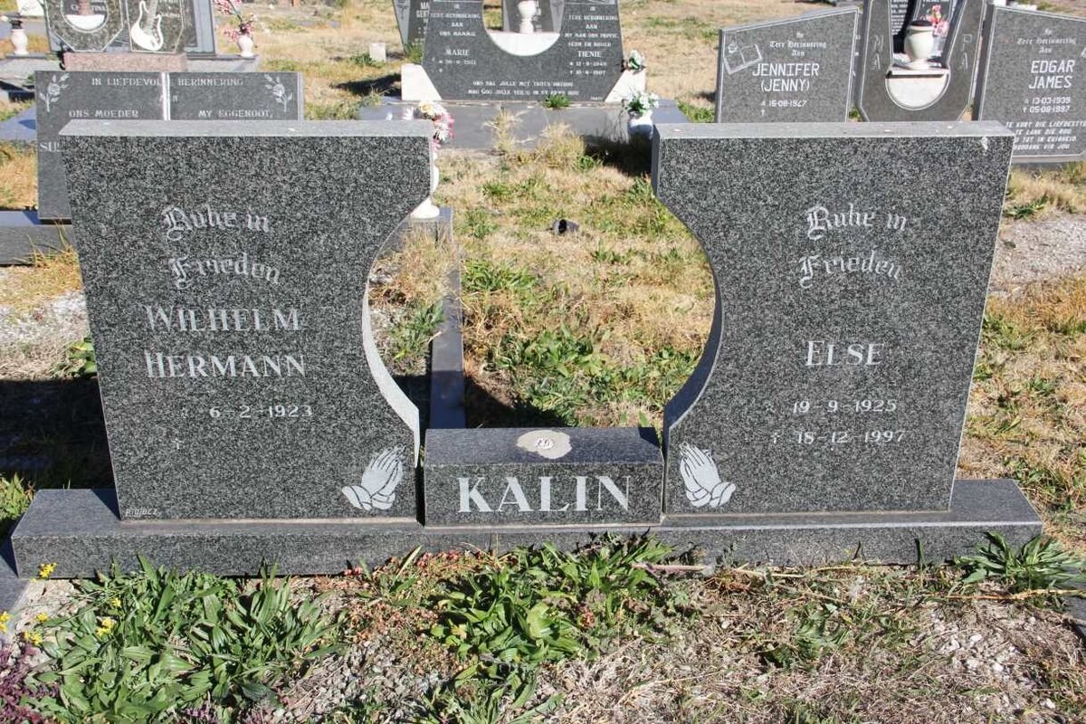 KALIN Wilhelm Hermann 1923- &amp; Else 1925-1997