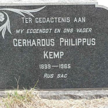 KEMP Gerhardus Philippus 1899-1965