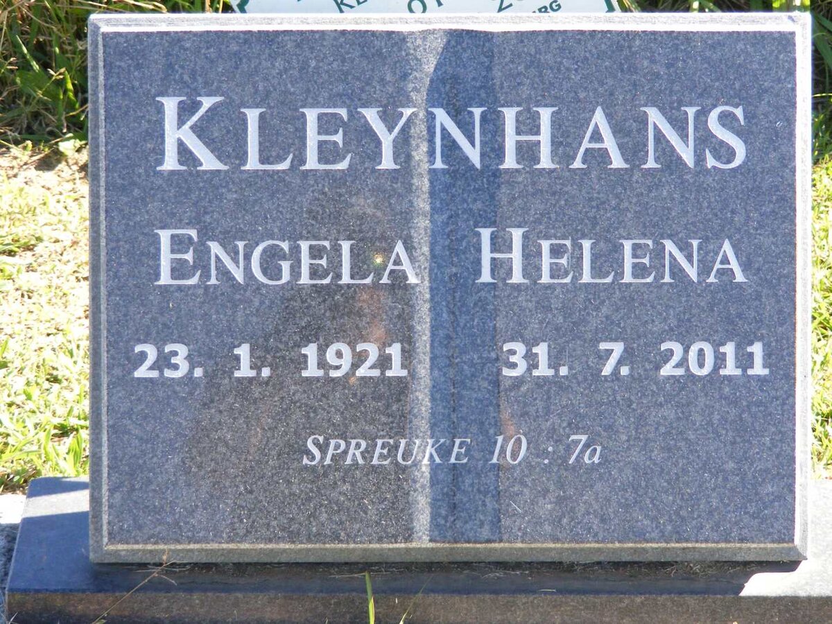 KLEYNHANS Engela Helena 1921-2011