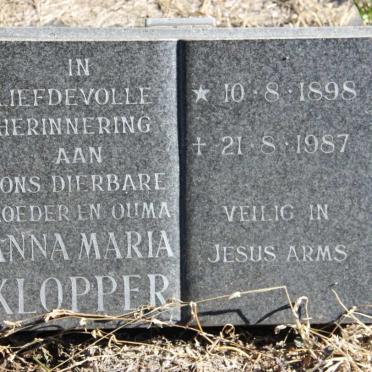 KLOPPER Anna Maria 1898-1987
