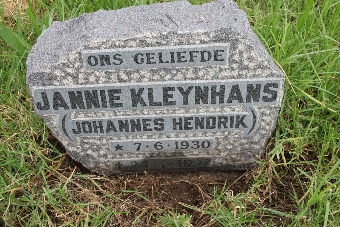KLEYNHANS Johannes Hendrik 1930-1997