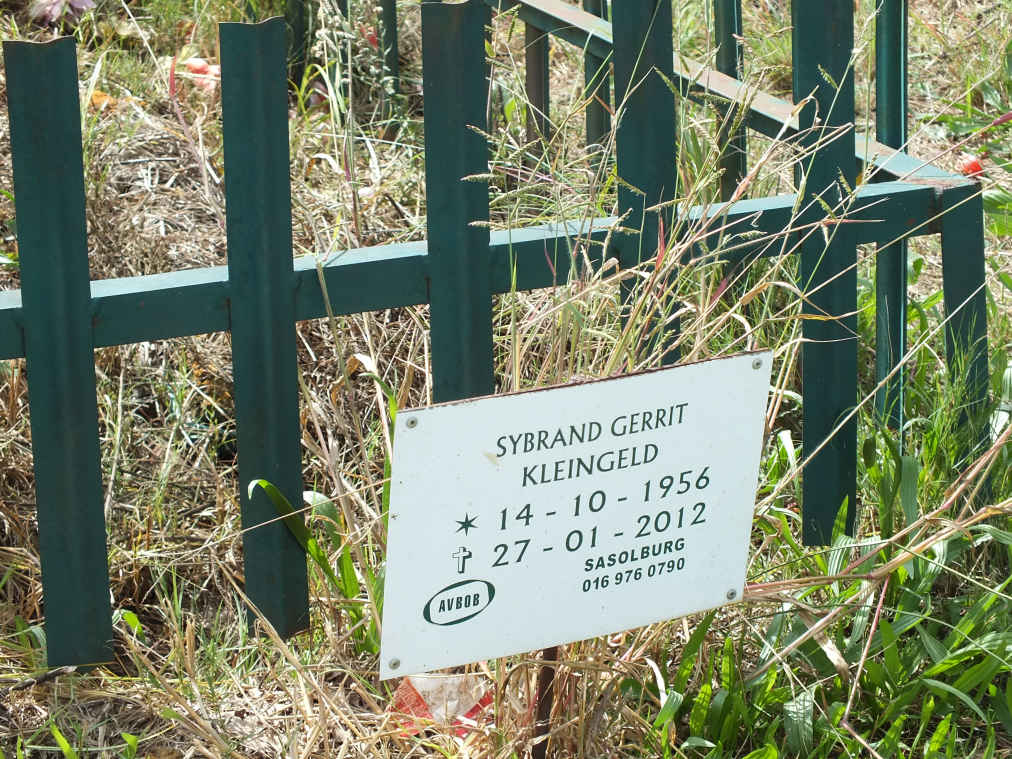 KLEINGELD Sybrand Gerrit 1956-2012