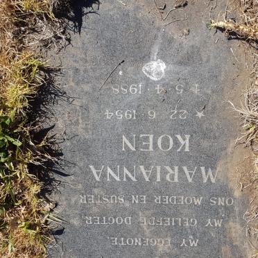 KOEN Marianna 1954-1988
