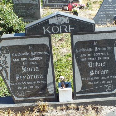 KORF Lukas Abram 1905-1986 &amp; Maria Fredrika 1913-2004