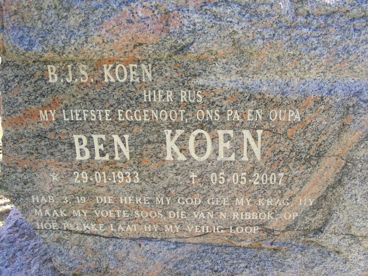 KOEN B.J.S. 1933-2007