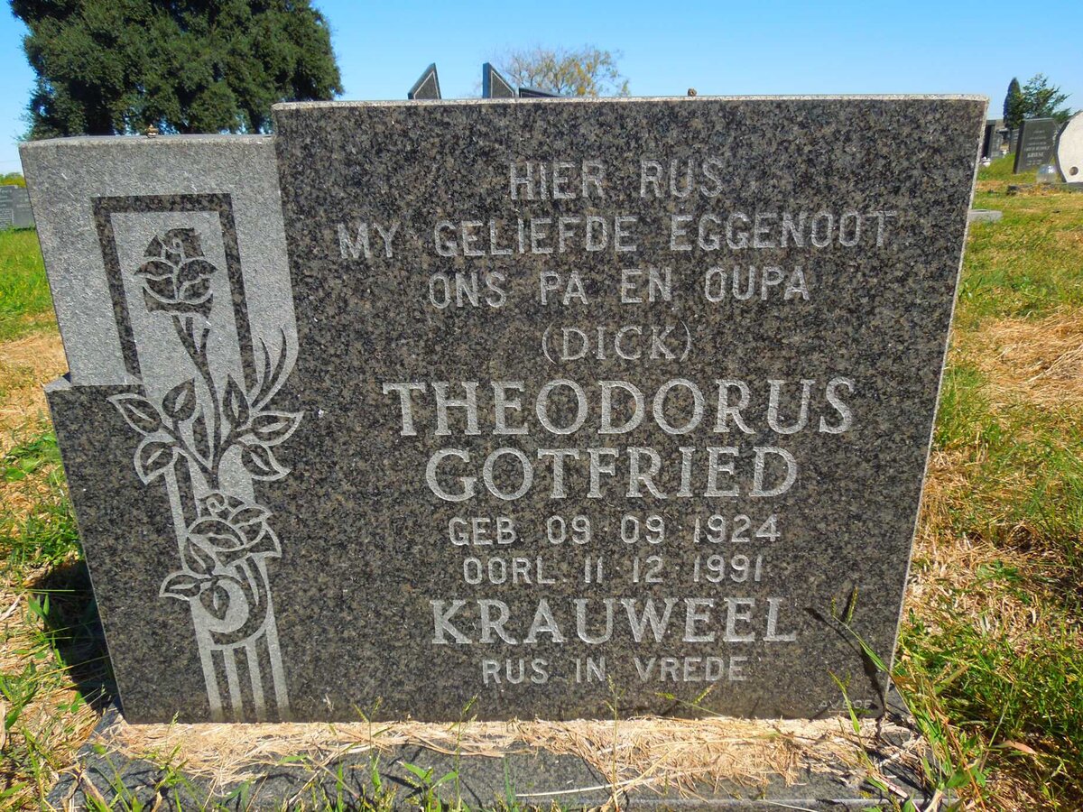 KRAUWEEL Theodorus Gotfried 1924-1991