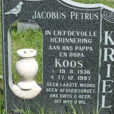 KRIEL Jacobus Petrus 1936-1997