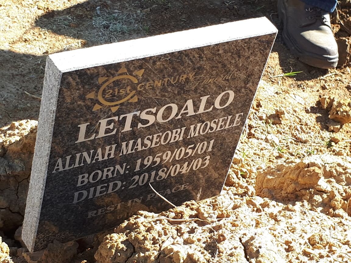 LETSOALO Alinah Maseobi Mosele 1959-2018