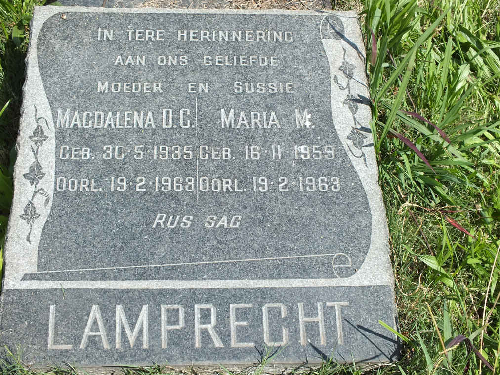 LAMPRECHT Magdalena D.C. 1935-1963 :: LAMPRECHT Maria M. 1959-1963
