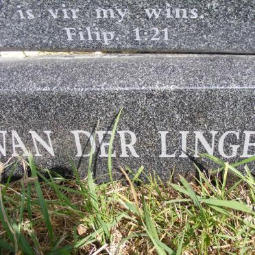 LINGEN Petrus Jacobus, van der 1939-1997