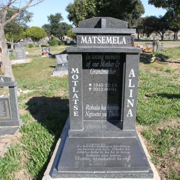 MATSEMELA Motlatse Alina 1945-2012