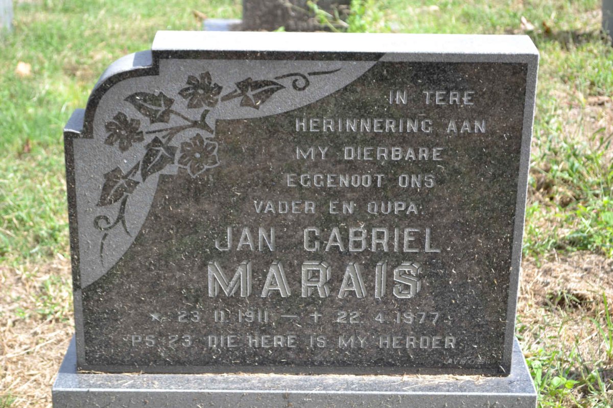 MARAIS Jan Gabriel 1911-1977