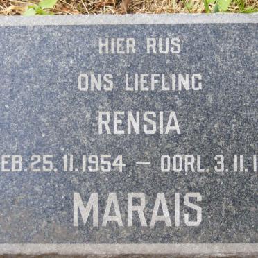 MARAIS Rensia 1954-1955